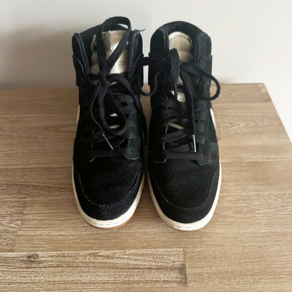 Nike Dunk Sky Hi Suede Wedge Sneakers Womens Size 7.5 Black and White in Box - Picture 2 of 8